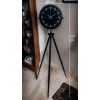 Siyah Lüks Sade Tripod Ayaklı Saat
