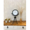 Siyah Metal Mini Tripod Modern Masa Saati 45×26 cm