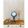 Siyah Metal Mini Tripod Retro Masa Saati 45×26 cm