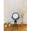 Siyah Metal Mini Tripod Retro Masa Saati 45×26 cm