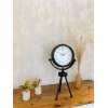 Siyah Metal Mini Tripod Retro Masa Saati 45×26 cm