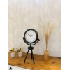 Siyah Metal Mini Tripod Zarif Masa Saati 45×26 cm