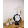 Siyah Metal Modern Masa Saati 25×20 cm