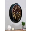 Siyah Roma Rakamlı 52 Cm Metal Duvar Saati