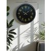 Siyah Standart 40 Cm Metal Dekoratif Duvar Saati