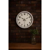 White Classic Modern 52 Cm Metal Duvar Saati