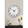 White Classic Modern 52 Cm Metal Duvar Saati