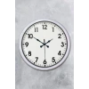 White Classic Modern 52 Cm Metal Duvar Saati