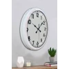 White Classic Modern 52 Cm Metal Duvar Saati