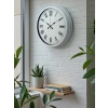 White Prime Roma Rakamlı 40 Cm Metal Duvar Saati