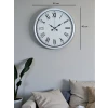 White Prime Roma Rakamlı 40 Cm Metal Duvar Saati