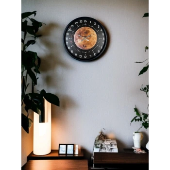 36 Cm 24 Saat Göstergeli Özel Tasarım Duvar Saati