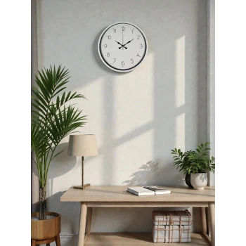 36 Cm Beyaz Dekoratif Duvar Saati