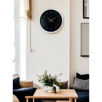 36 Cm Beyaz Zarif Duvar Saati