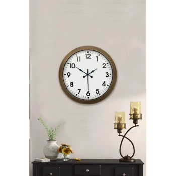 36 cm Eskitme Metal Standart Duvar Saati