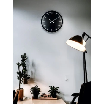 36 Cm Gri Dekoratif Duvar Saati