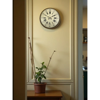 36 Cm Kahverengi Retro Duvar Saati