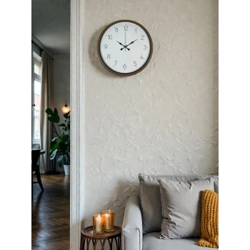 36 Cm Kahverengi Sade Dekoratif Duvar Saati