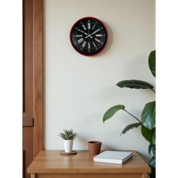 36 Cm Kırmızı Asil Duvar Saati