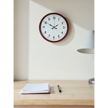 36 Cm Kırmızı Dekoratif Duvar Saati