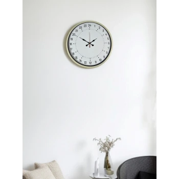 36 Cm Krem 24 Saat Göstergeli Duvar Saati
