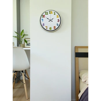 36 Cm Krem Çocuk Odası Duvar Saati