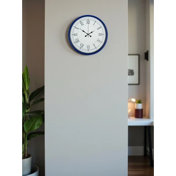 36 Cm Lacivert Roma Rakamlı Duvar Saati