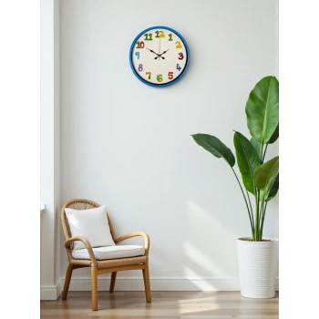 36 Cm Mavi Çocuk Odası Duvar Saati