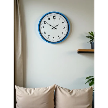 36 Cm Mavi Dekoratif Duvar Saati