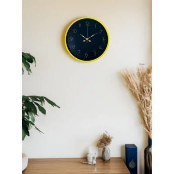 36 Cm Sarı Şık Duvar Saati