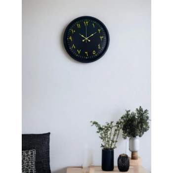 36 Cm Siyah Arapça Rakamlı Duvar Saati