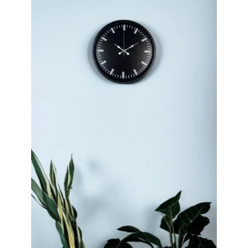 36 Cm Siyah Dekoaratif Duvar Saati