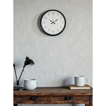 36 Cm Siyah Dekoratif Duvar Saati