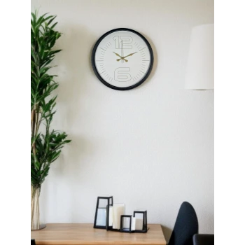 36 Cm Siyah Sade Zarif Duvar Saati