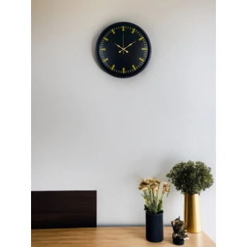 36 Cm Siyah Şık Duvar Saati