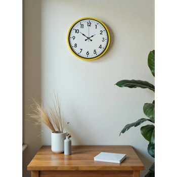 36 Cm Standart Sarı Duvar Saati