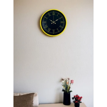36 Cm Standart Sarı Duvar Saati