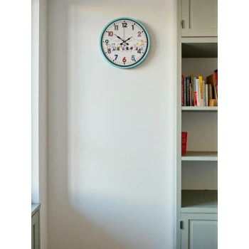 36 Cm Turkuaz Çocuk Odası Duvar Saati