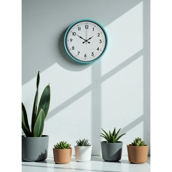 36 Cm Turkuaz Dekoratif Duvar Saati