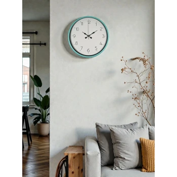 36 Cm Turkuaz Standart Duvar Saati