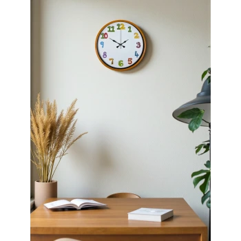 36 Cm Turuncu Çocuk Odası Duvar Saati