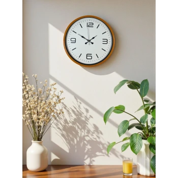 36 Cm Turuncu Dekoratif Duvar Saati