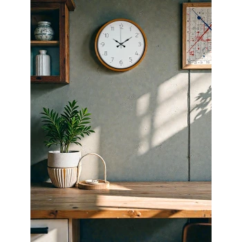 36 Cm Turuncu Dekoratif Duvar Saati