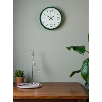 36 Cm Yeşil Modern Dekoratif Duvar Saati
