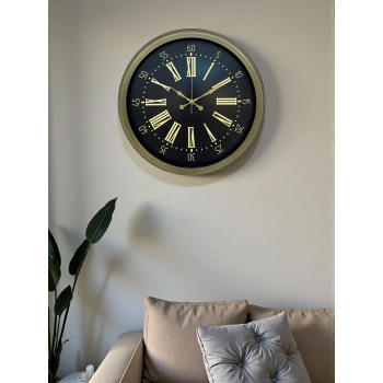 40 Cm Metal Antik Roma Eskitme Duvar Saati