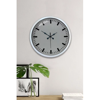 40 Cm Metal  Beyaz Modern Duvar Saati
