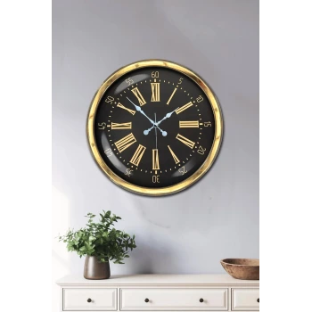 40 cm Metal Gold Roma Rakamlı Duvar Saati