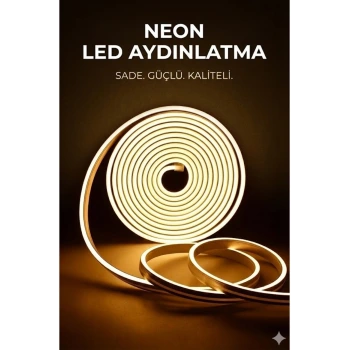 5 METRE Esnek Neon LED Şerit - 12V Dekoratif Ambiyans Aydınlatması TAK ÇALIŞTIR