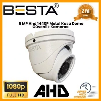 5 MP Ahd 1440P Metal Kasa Dome Güvenlik Kamerası KD-9423
