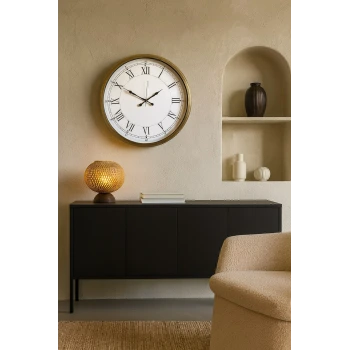 52 cm Eskitme Metal Retro Duvar Saati